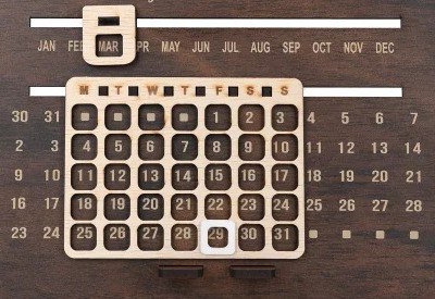 wooden calendar