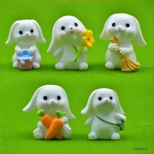 5 pcsRabbit figurine