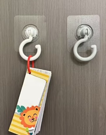 360 Degrees Transparent Hook white  3.34 inch *2.95 inch