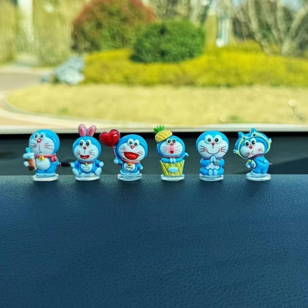 6 pcs doraemon car decoration