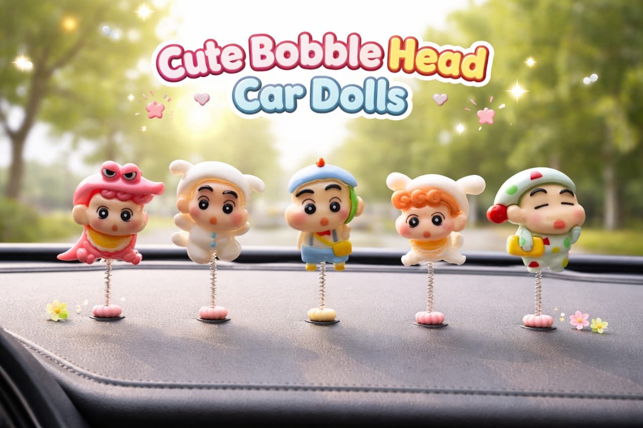5 pcs cute bobble car decoration