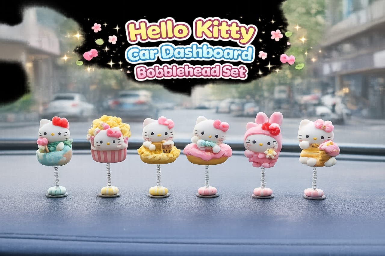 5 pcs kitty dashboard car decoration