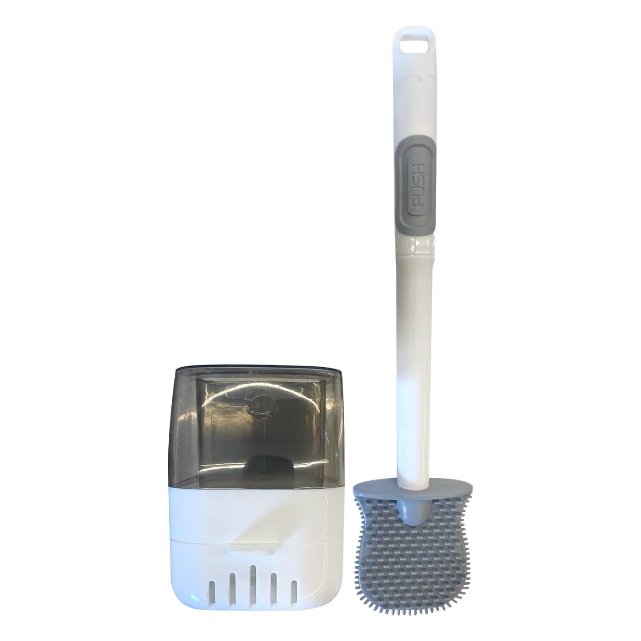 Silicone push toilet brush with Drain Box