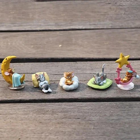 5 PCS Mini Jerry Figurinescar decoration