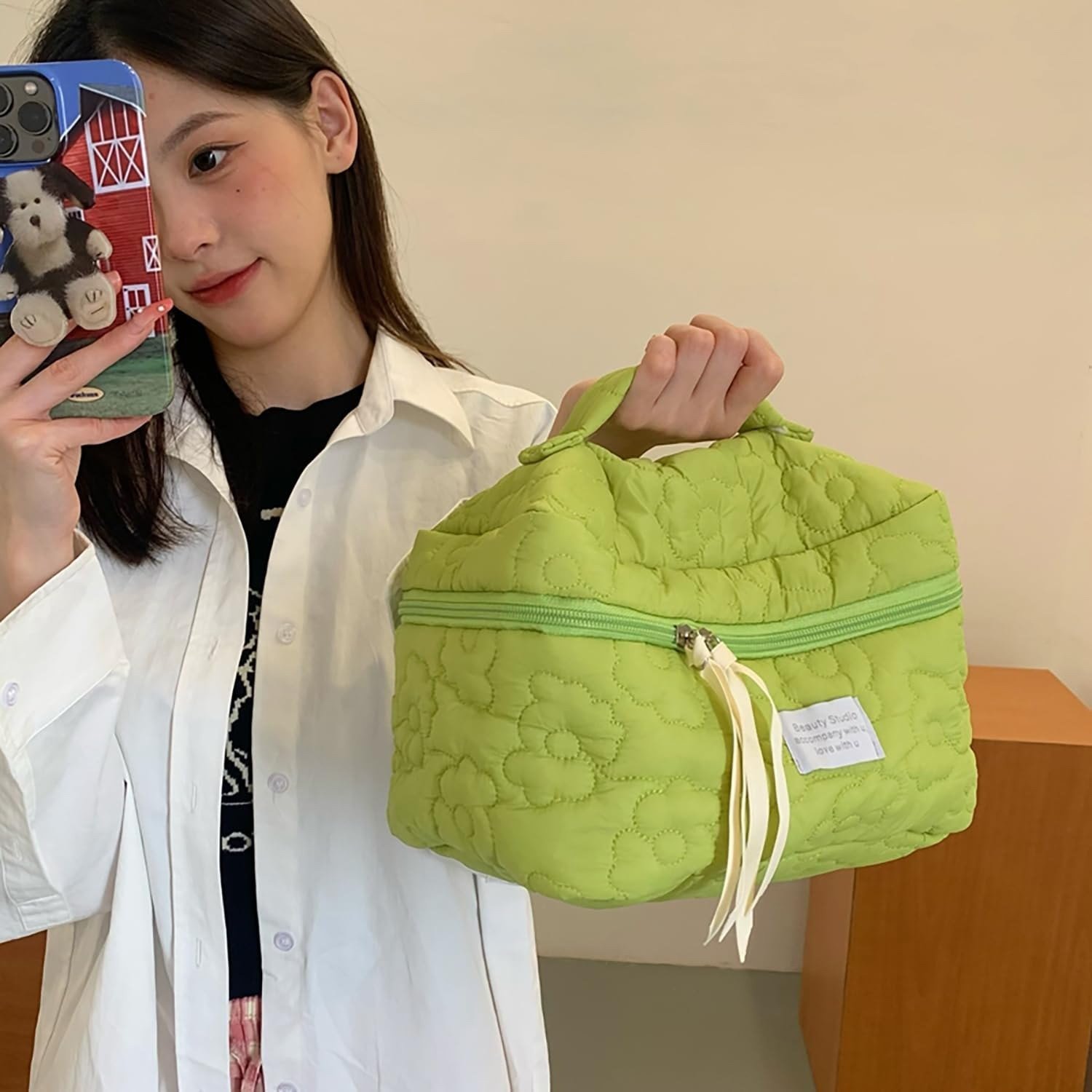 Cotton Travel Cosmetic Bag