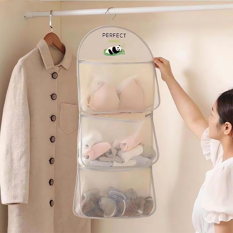3 Layer Hanging Sock & Underwear Organizer