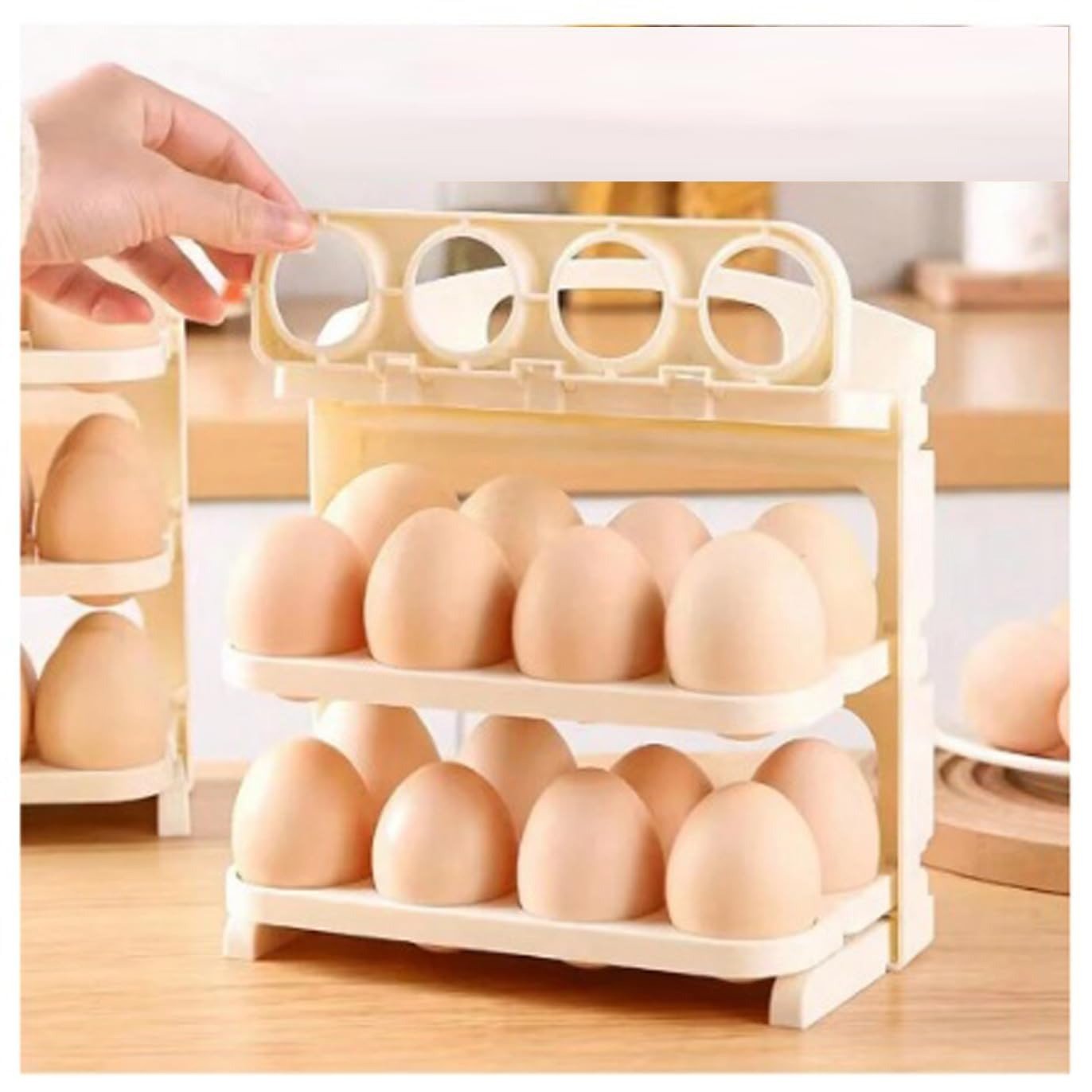 3 Layer Plastic Foldable Egg Storage Box