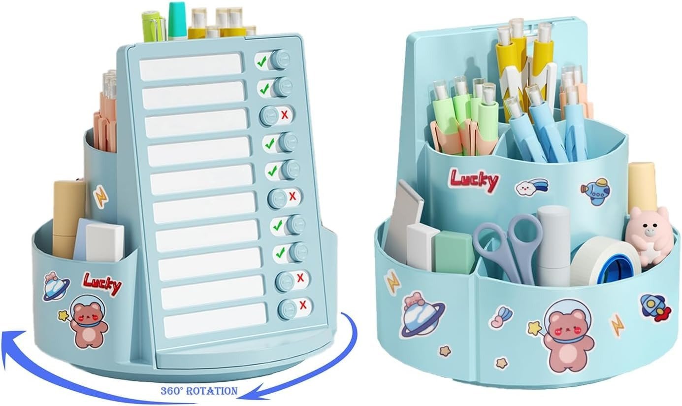 7 Compartment 360° Rotating Pen Holder