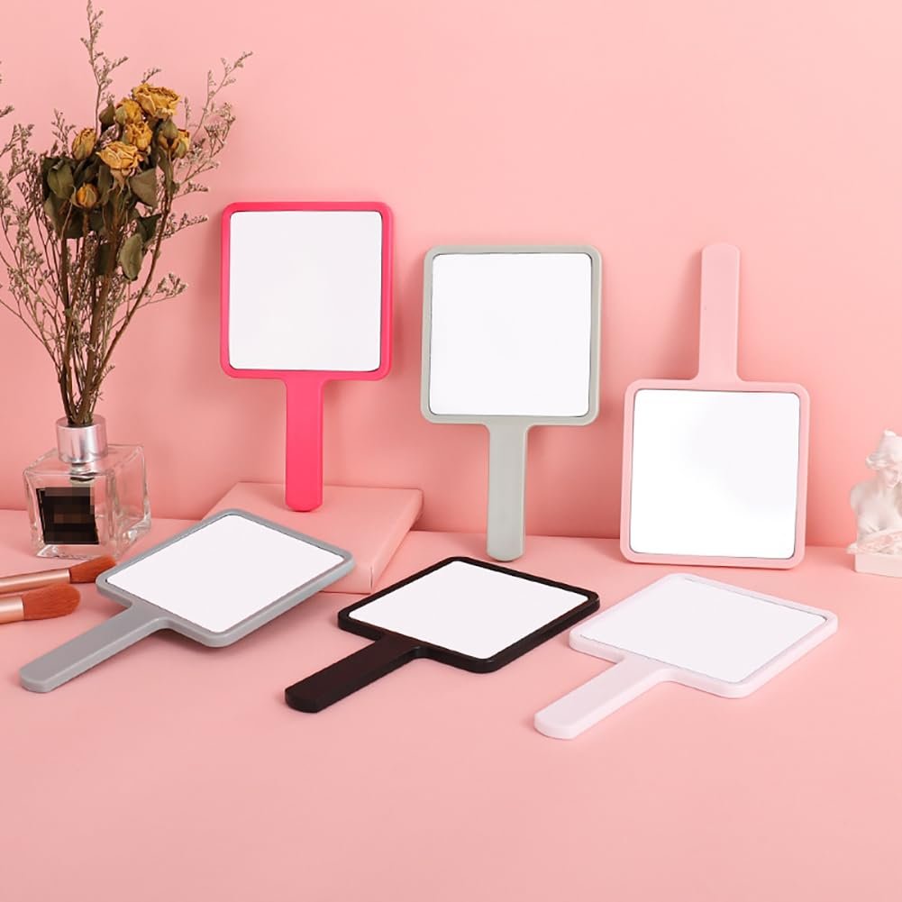 Plastic Hand Held Square Mirror