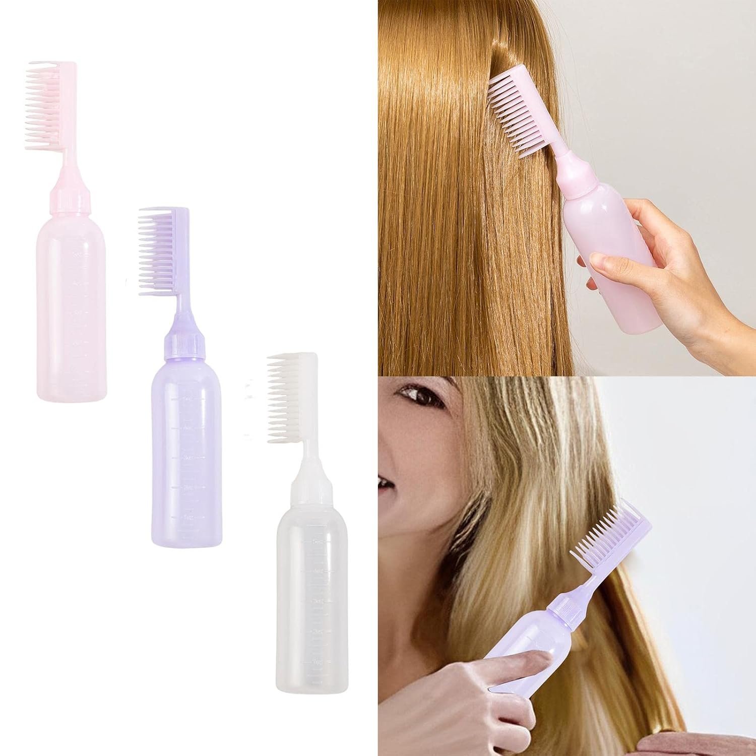 Hair Applicator Bottle with Comb