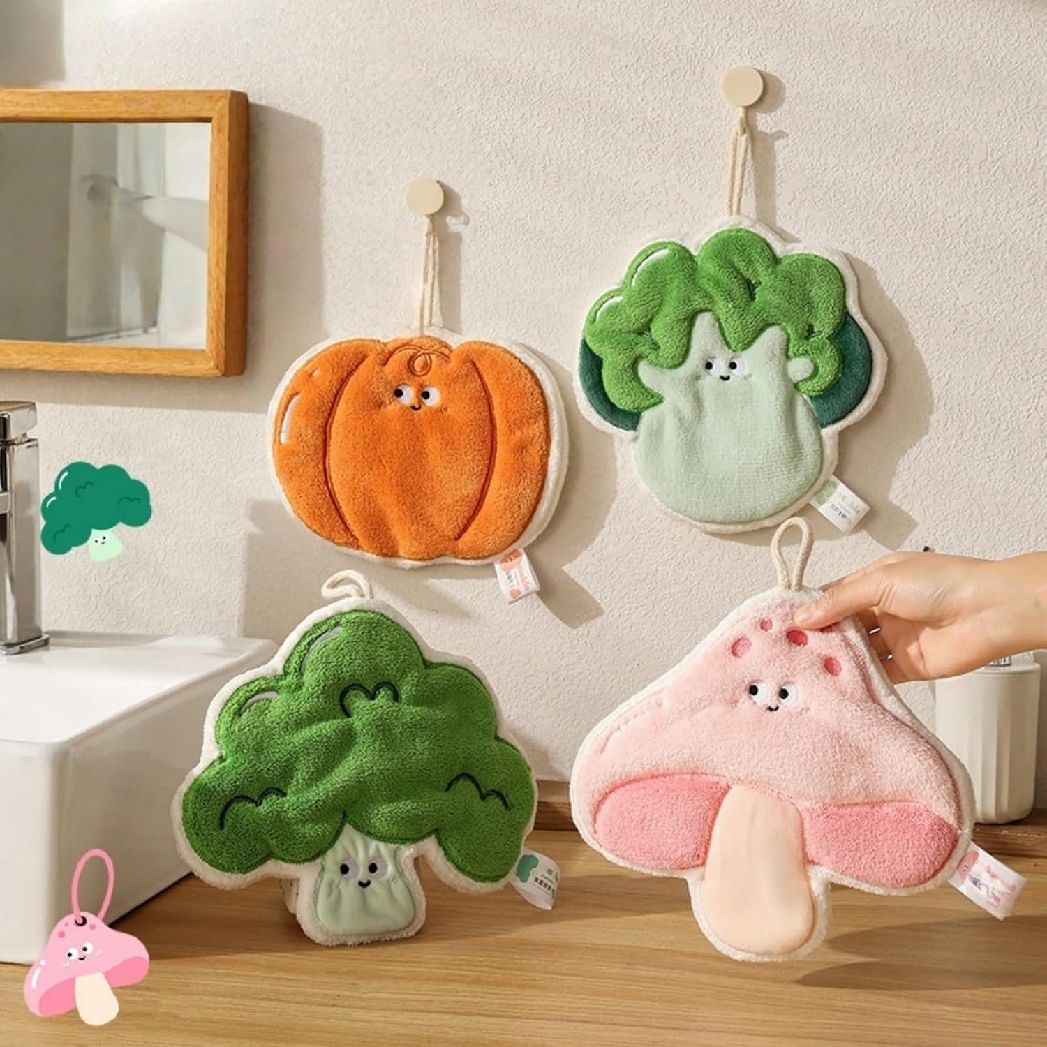 Vegetable Hand Towel Absorbent hanging Towels