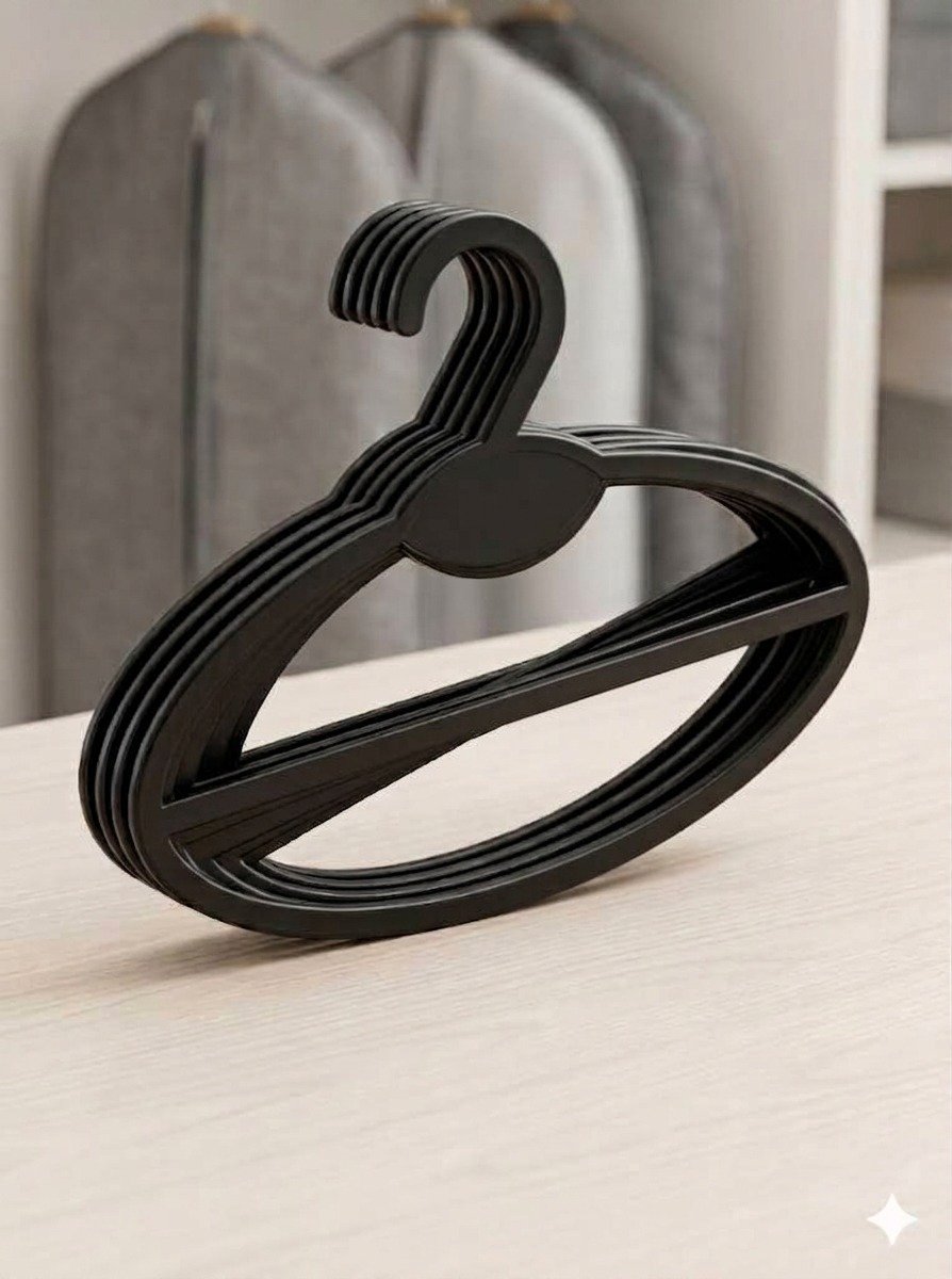 NON SLIP HANGER BLACK COLOUR  (Set of 12)