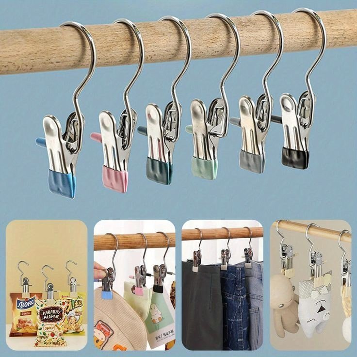 CLIP HANGER WITH HOOK METAL HANGING CLIPS