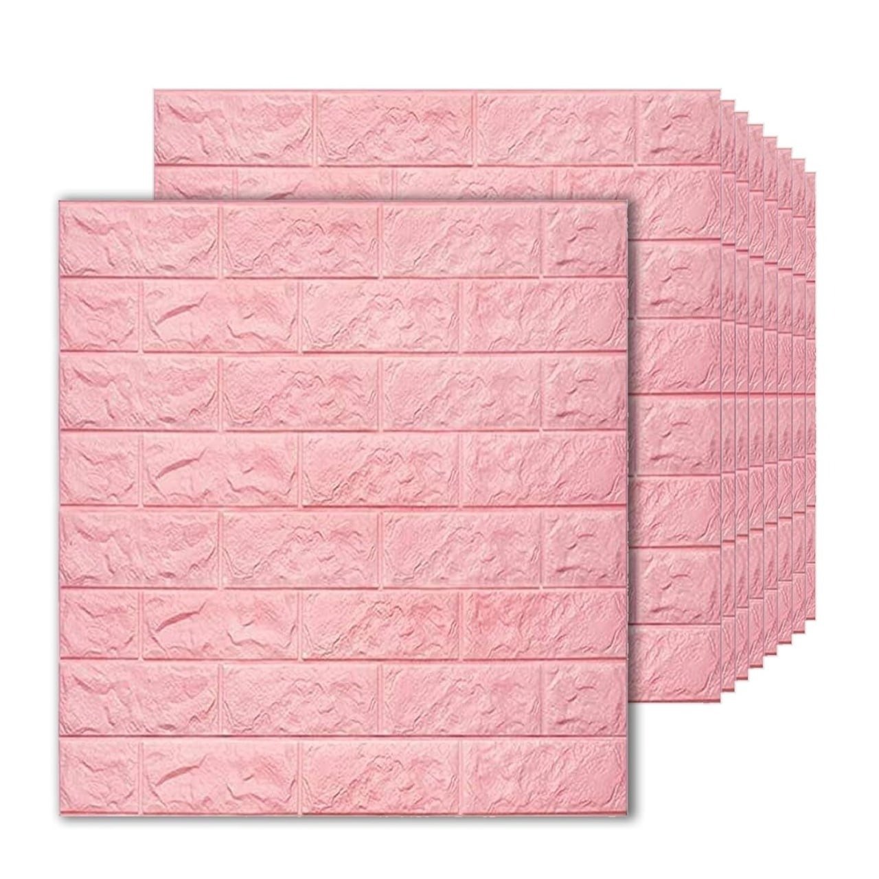 3d  pink Brick Wallpaper