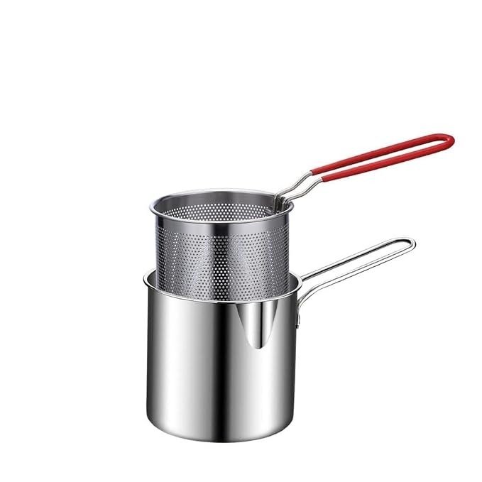 Mini  Stainless Steel  Deep Fryer Oil Filter  Pot