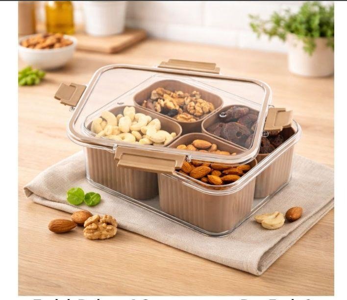 4 Compartments Plastic Food Organizer