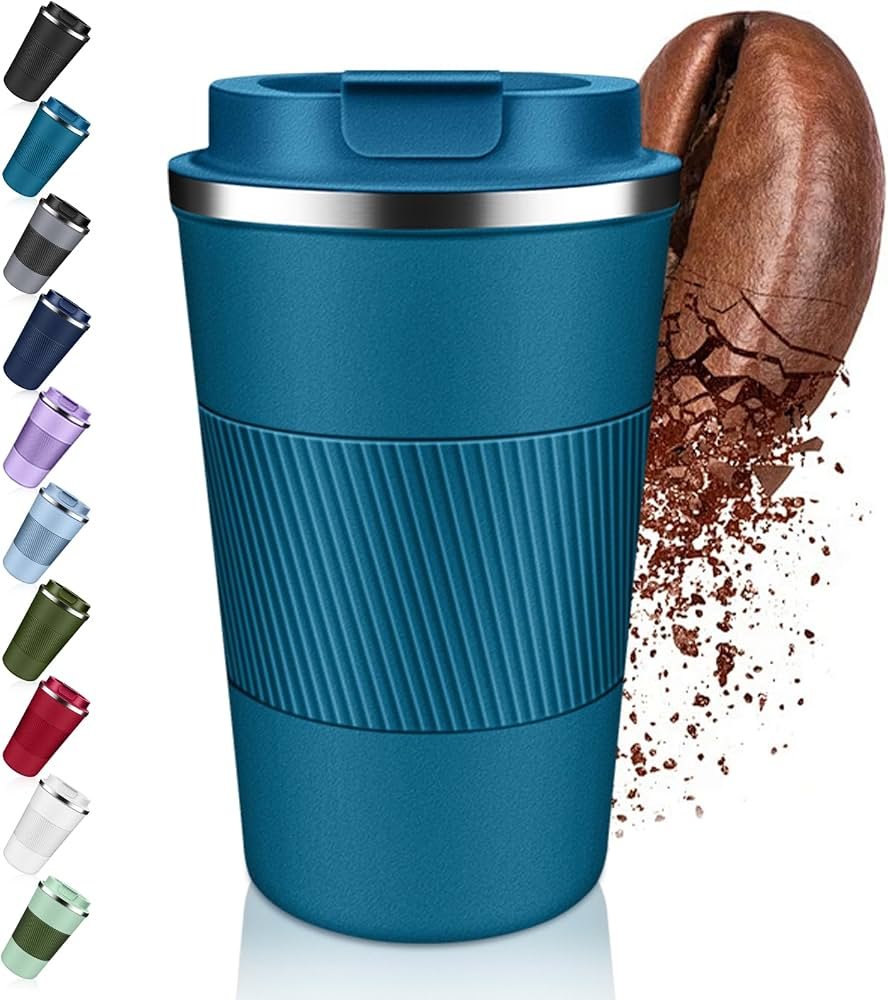 Insulated Coffee Cup with Leakproof Lid Blue Colour