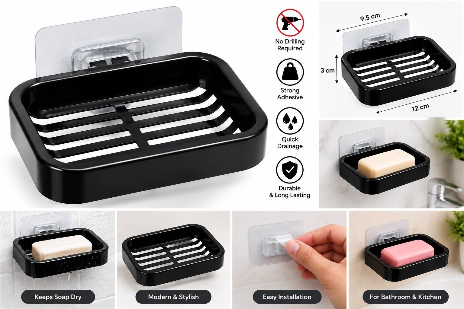 Self-Adhesive Soap Holder